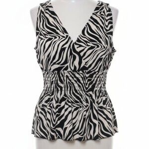 Saint Tropaz West Women's Animal Print Casual  Top size large